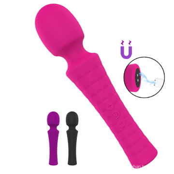 Adult USB Rechargeable Vibrating Clitoral Body Personal VibratorMassager Silicone AV Wand Woman Sex Toy Wand Massager